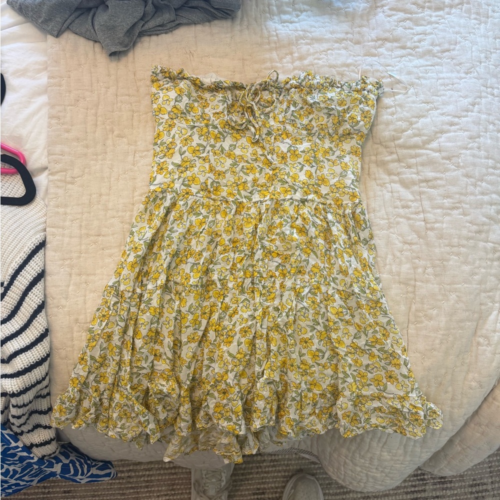 Yellow Floral Summer Dress